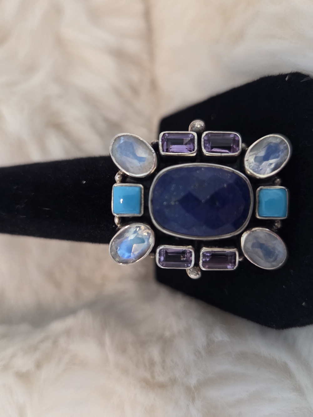 Nicky Butler Sterling Silver Lapus, ring Sz 8.5